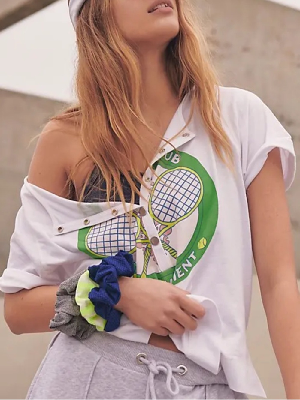 FP Movement Inhale Henley Graphic Tee